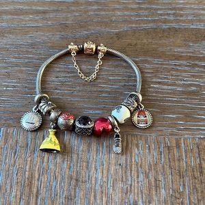Pandora bracelet with charms